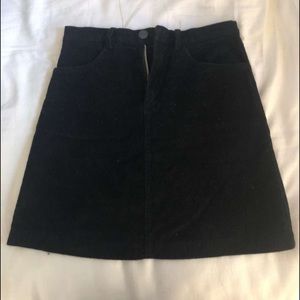 Black corduroy Brandy Melville skirt